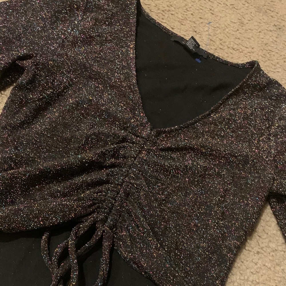 Sparkly festive crop top